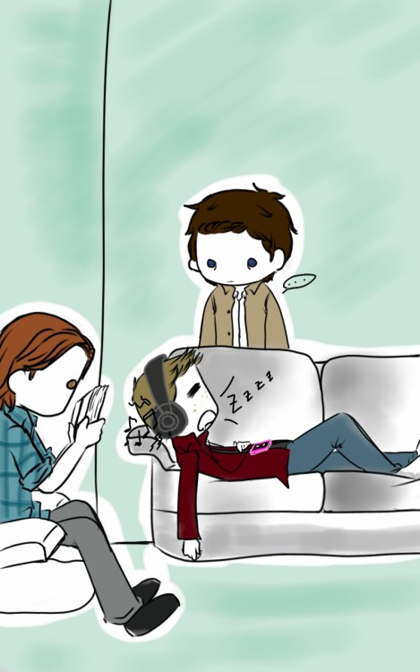 castihalo:  “What the fuck Sammy, what are you– SAMMY GIVE IT BACK TO ME RIGHT NOW OR I SWEAR-” “What’s the matter, Dean? Don’t you have Your Guardian Angel to keep your things safe for you?” 