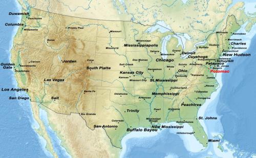 mapsontheweb:  If U.S. cities were only named after their rivers.