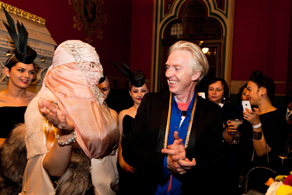 gagaroyale:  Philip Treacy, Grace Jones and Gaga at a London Fashion Week after party