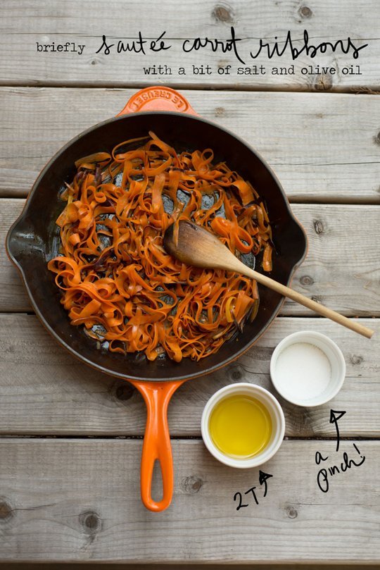 shitfree:  Carrot Ribbon Fettuccine Recipe (Photo Recipe) 