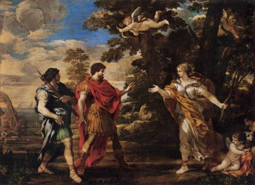 cordisartis:Venus appearing to Aeneas as a Huntress 1631 Pietro da Cortona