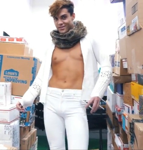 celebrity-changes:  Grayson Dolan in his recent video, wearing some seriously tight pants 🍑