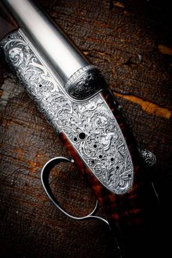 blacksmith-a-angel:  woodburning:  Fantasy Engraved Westley Richards 12g Round Action Sidelock gun.    FineArt!!!