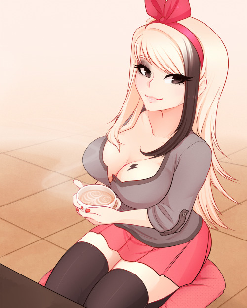 spittfireart:  Cafe au Lait by Spittfire ArtGuest characters belong to raikissu and mochasparart !