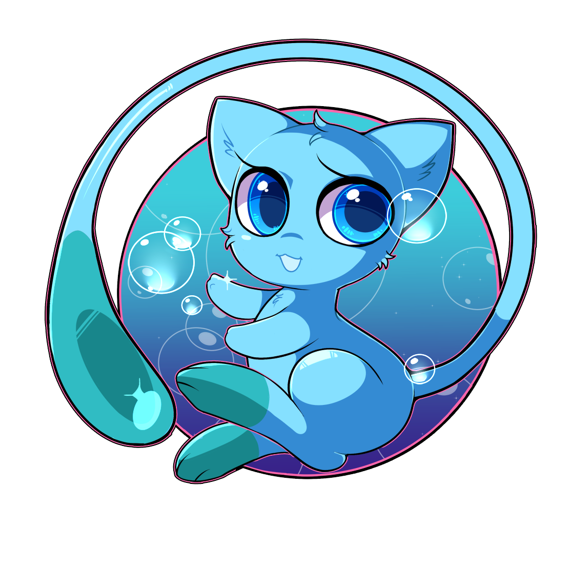 sugaryrainbow:  Decided to finish space kitty cause why not Jirachi. 