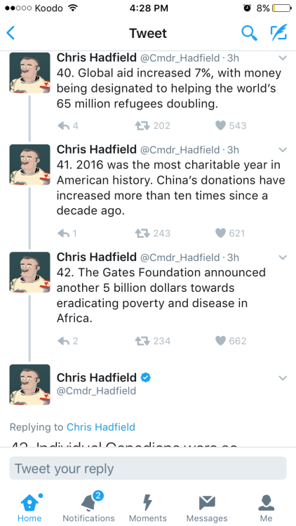 shychemist: 2016 wasn’t all bad as Canadian Astronaut Chris Hadfield explains. Humanity did some goo