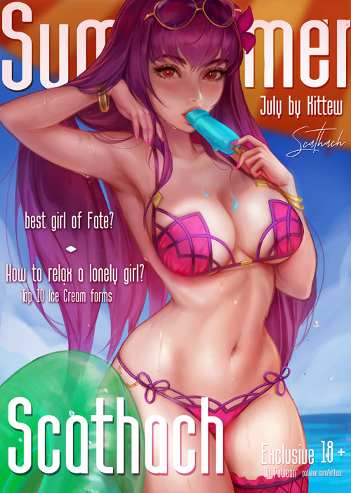 kittewart:  Scathach summer  My last art for July! I really love the summer theme  On patreon July w