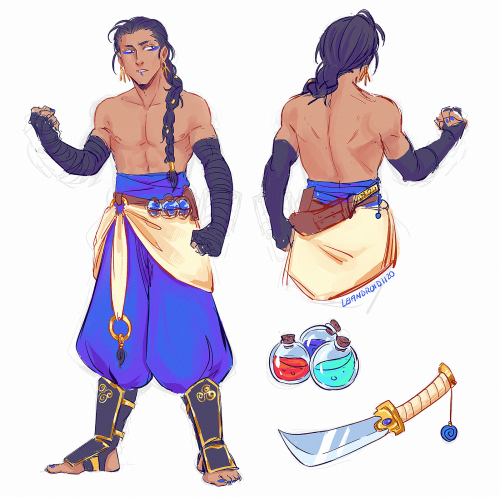 water mage kinda dude that sells magical waters and elixirs at the docks :)