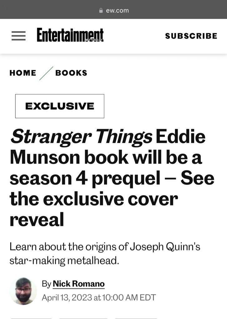 Stranger Things' Eddie Munson: Origin Story Novel Coming