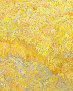 goodreadss: Wheatfield with a Reaper Vincent van Gogh, (1889)   (detail)    Vincent van Gogh’s powerful and  intense Green Wheat Fields, Auvers (1890)  (detail) 