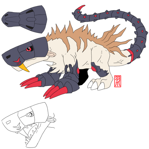 And here’s the (still unnamed at the time of writing this) Ultimate evolution for Rattomon. He’s som