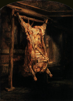 twicearmed:  The Slaughtered Ox - Rembrandt van Rijn