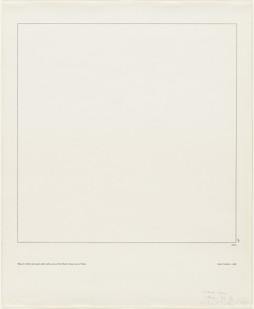 moma-prints:Map of a Thirty-Six Square Mile Surface Area of the Pacific Ocean West of Oahu, Terry At