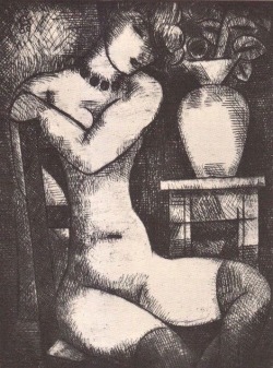 cartopus:Marcel Gromaire, Nu au vase de fleurs, 1932