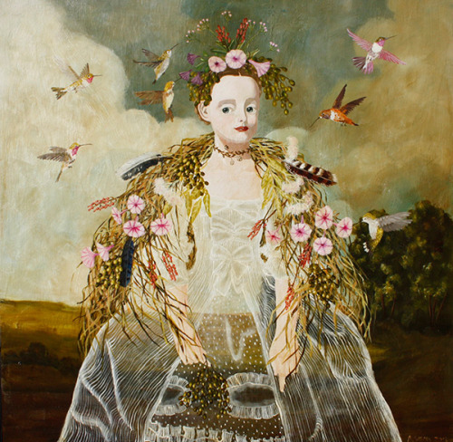 darksilenceinsuburbia:Anne Siems. Avia Flora, 2011. Oil on panel, 36 x 36”.