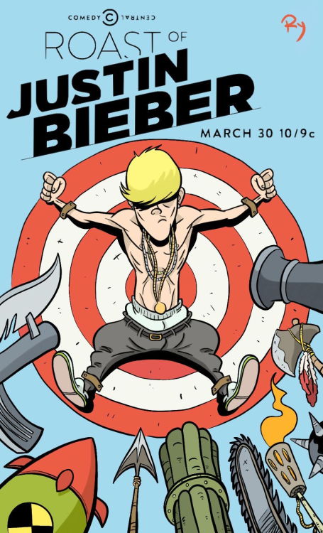 comedycentral:There’s still time to submit your #BieberRoast fan-art poster just like chartoonist did. Click here to read the rules and upload your masterpiece.