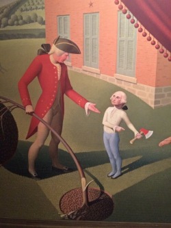 dcjosh: cubern:  pentecost:  i saw this painting at mount vernon and almost started crying  You cropped out the best part “check this shit out mang”  LIL GEORGE 