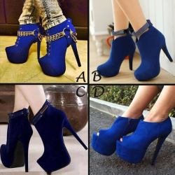 ideservenewshoesblog:  Graceful Rhinestone Ankle Strap Ankle Boots - Blue