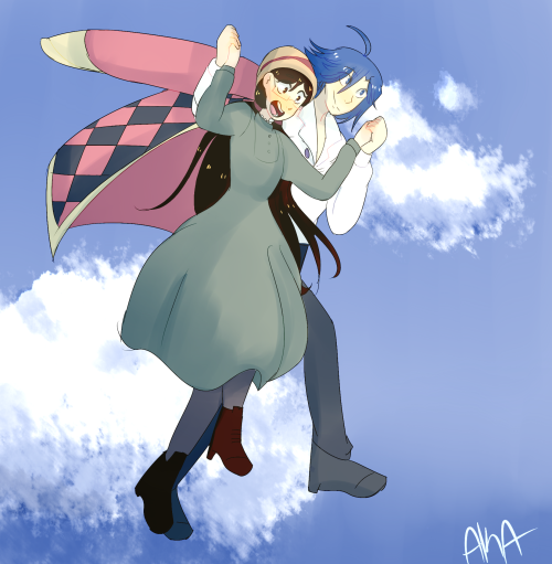 akabanii: SO I THOUGHT OF A HOWL’S CASTLE AU OF MIYAHARA AND MANAMI AND WELP! THIS HAPPENED!!!BONUS: