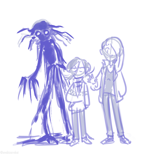 there’s something vaguely amusing about drawing myself standing next to characters I draw/write all 