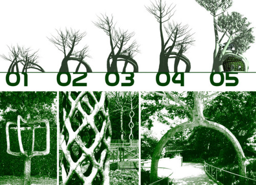 solarpunk-aesthetic:Fab Tree HabA concept for a living home made from trees, by Mitchell Joachim. Th