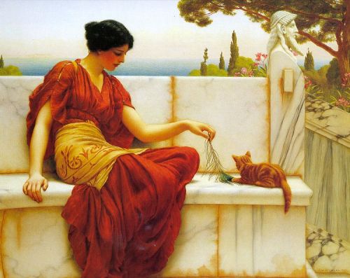 john-william-godward: The Favourite, 1901, John William GodwardMedium: oil,canvas