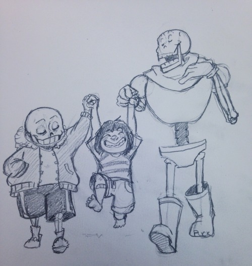 I kinda miss the time when everyone drew cute found family undertale art