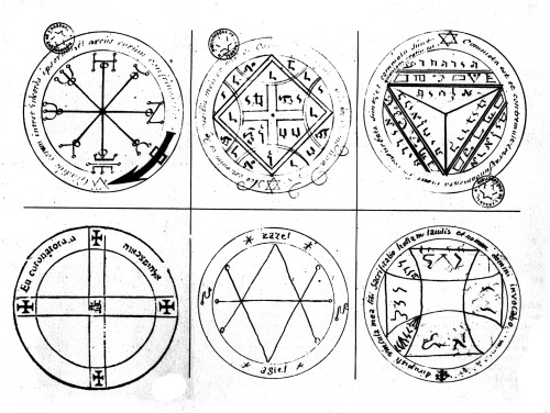 Various illustrations reproduced from ‘True Talismans, Pentacles and Circles’