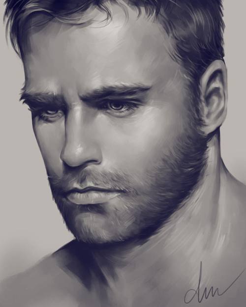 #beard #gay #artist #portrait #painting #drawing #art #men #sexy #handsome #bara