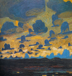 terminusantequem:  Wenzel Hablik (German, 1881-1934) - Sylt, Kampen, Dunkle Wolken, Watt [Kampen, Sylt: Dark Clouds, Mudflat], 1907 