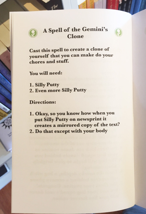 cosmicshenanigans: yzarro: obviousplant: I made a book of “magic spells” and left i