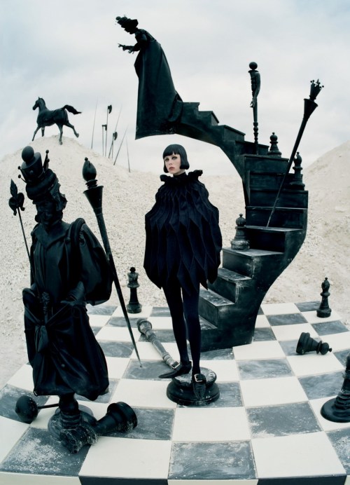 black-is-no-colour:Edie Campbell, photographed by Tim Walker and styled by Jacob K for Vogue Italia 