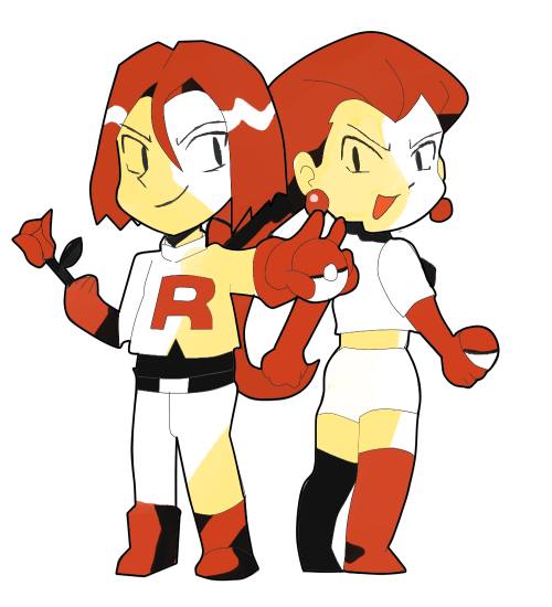 retrorobosan: Pokemon Yellow: Team Rocket Chibi