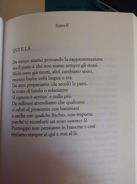 La Foglia L Oceano Qui E La Eugenio Montale