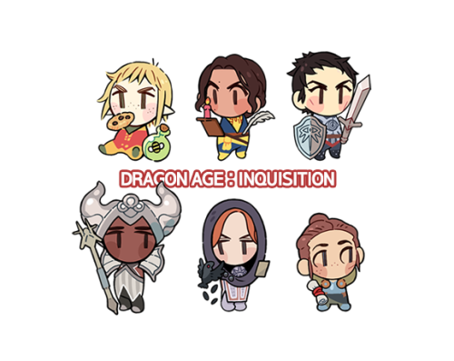 2goldart: Dragon Age : Inquisition Female Characters! :D I made a sticker! :D:D