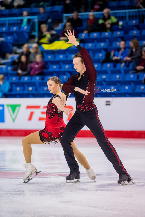 Shallen Bear and Marty Haubrich competing in the 2019 Novice Canadian Nationals.(Source: Danielle Ea