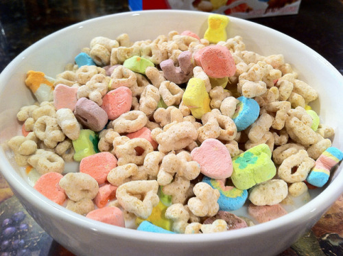 givemeallthedeliciousfood:  Everything is FOOD! - Lucky Charms! by Polterguy30 on Flickr. 