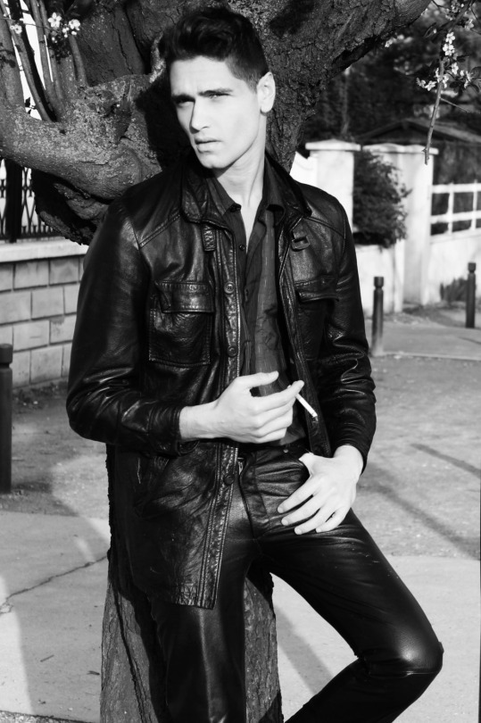 Black and White Men In Leather