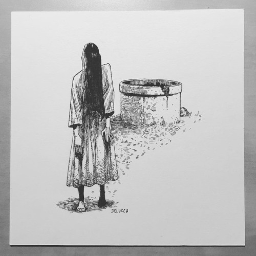 Day 15. Sadako. At the buzzer! My last drawing for the month of October. I&rsquo;m going to be p