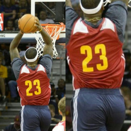 lamarworld:  Lebron James booty 