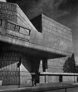 fuckyeahbrutalism:  Tokyo Metropolitan Festival Hall, Tokyo, Japan, 1962 (Kunio Maekawa &amp; Associates) 