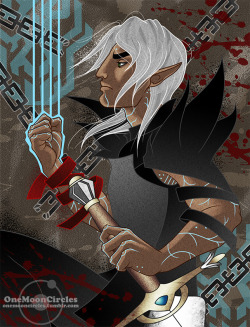 onemooncircles:  So I figured it was time to try out the companion card trope, and obviously I chose Fenris, because I have a serious problem. :| I know several wonderful Fenrisists have done this already, all of them far more capable and talented than
