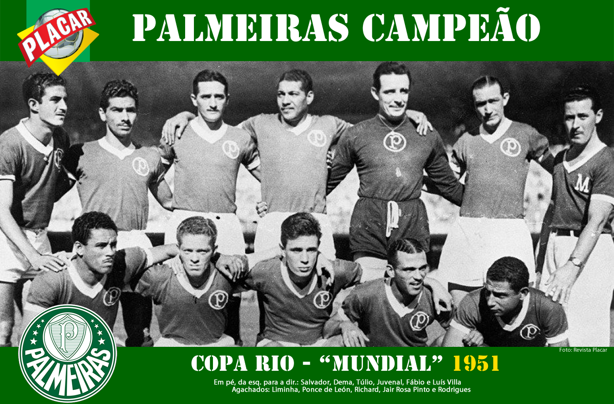 Palmeiras comemora 70 anos da conquista da Copa Rio de 1951, palmeiras