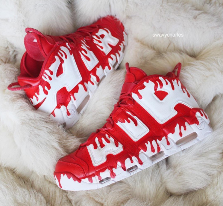 Mogul Of Soles — Custom Uptempo 'These Is Bloody Shoes