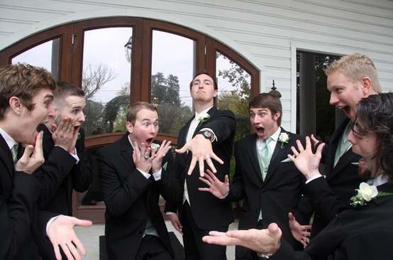 ashdisneyc88:  This is the funniest picture of a groom with his groom’s men I’ve