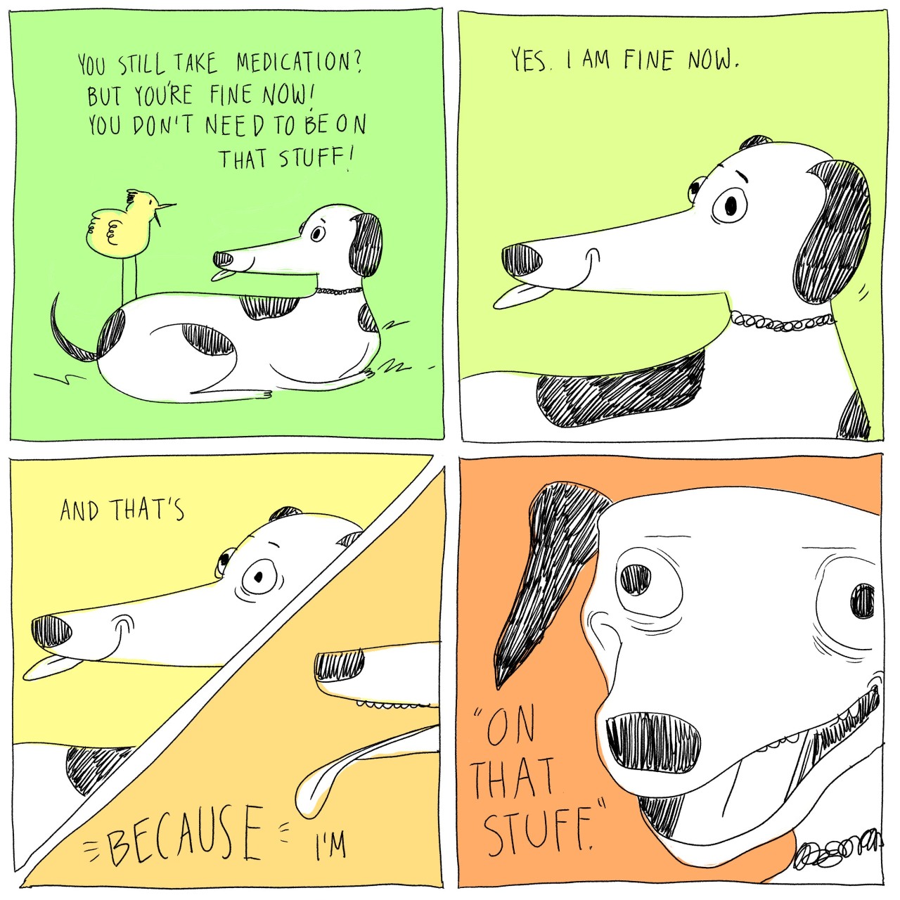 rubywoodsillustration:  that’s the reason i’m fine you idiot