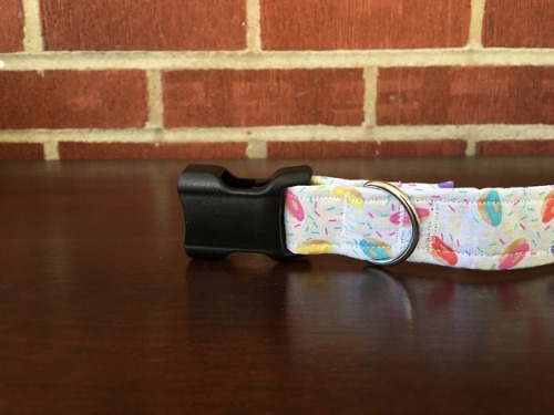 New in the store: Glazed and Confused!Laps For Naps collars are handmade using soft cotton fabric an