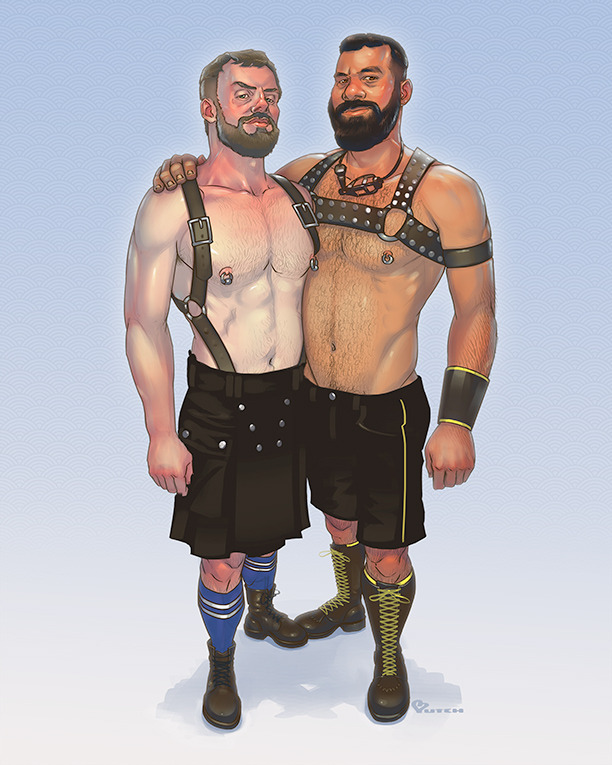 eroswolf:  butchmclogic:  A commissioned portrait of @Matt1245 &amp; @ZenonDeBrujas