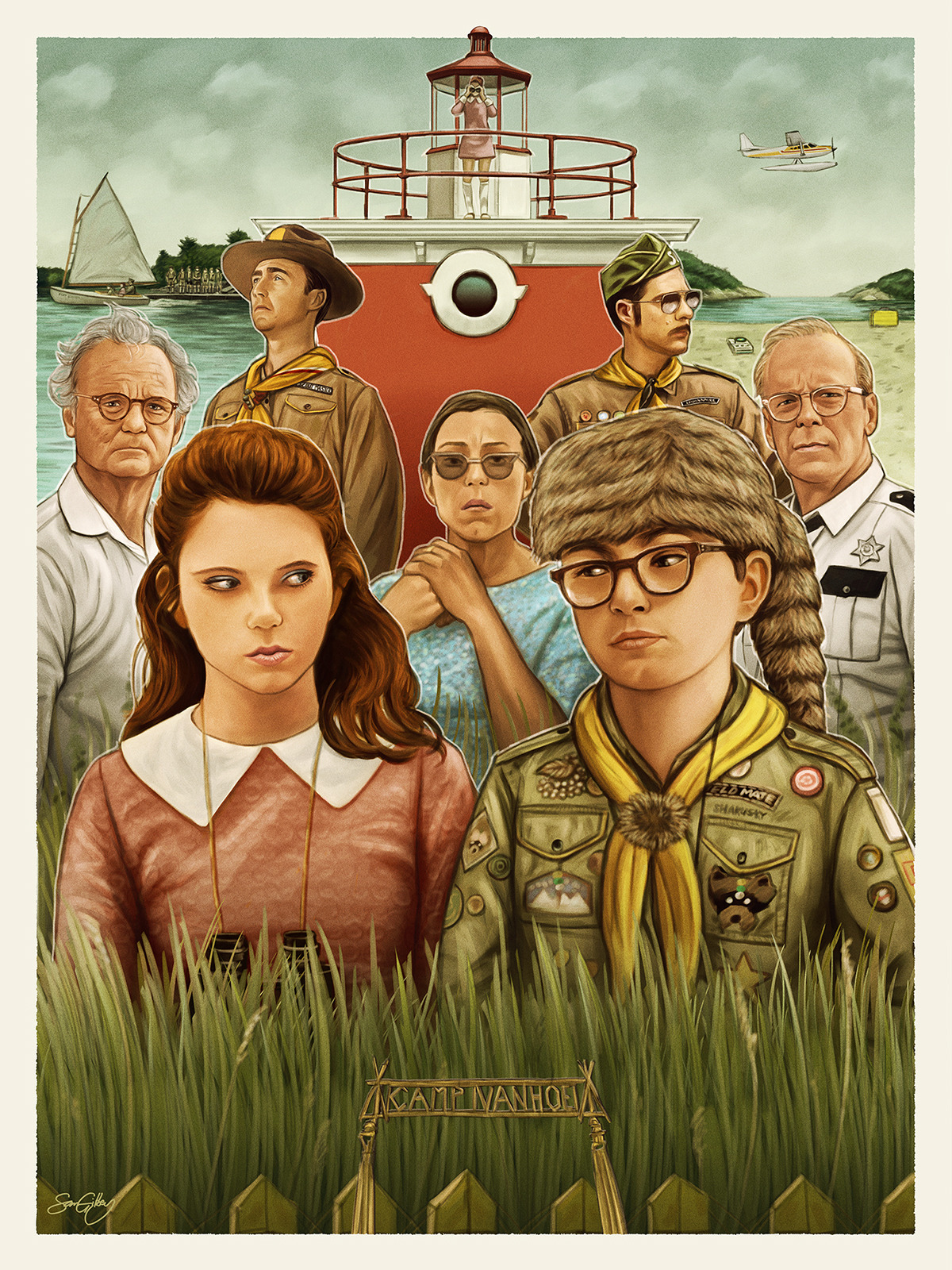 pixalry:  Wes Anderson Tributes - Created by Sam Gilbey