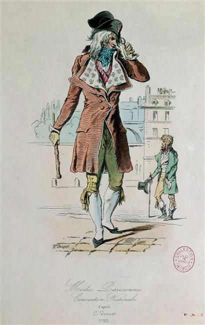 &ldquo;Lex deux Incroyables&rdquo; by Carle Vernet, 1795